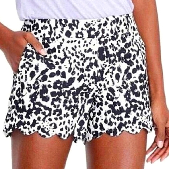 J Crew Linen Scalloped Shorts/ Size:4 - Picture 1 of 4